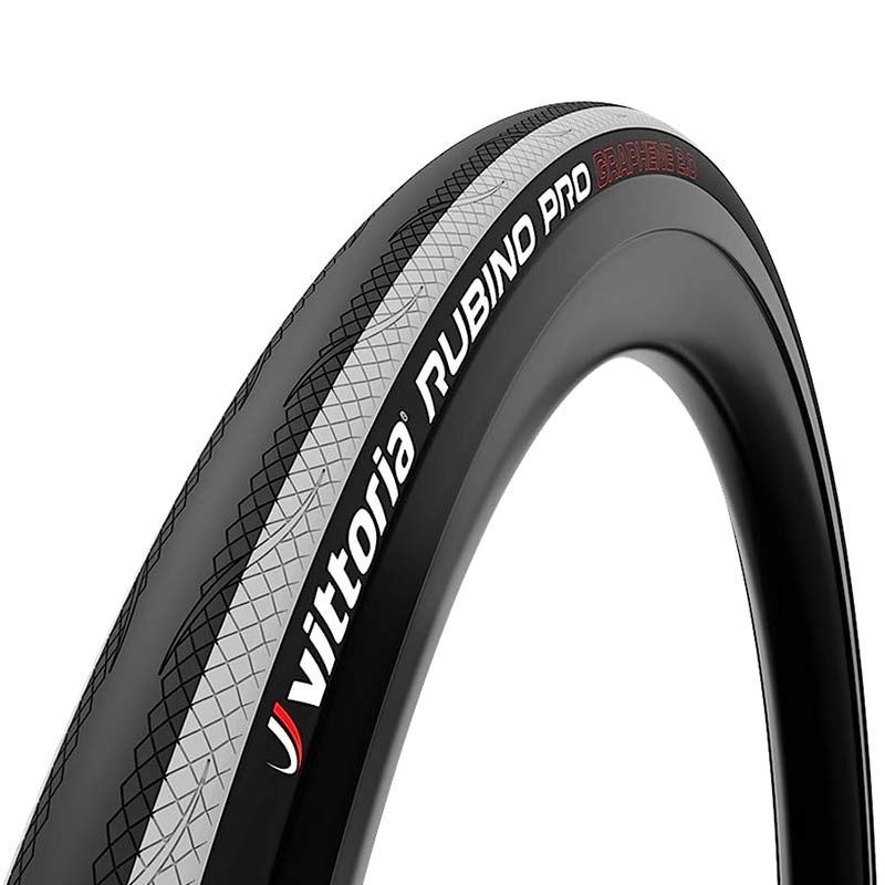 Llanta VITTORIA Rubino Pro IV 700x25C / Grafeno 2.0 / Color Negro y Blanco